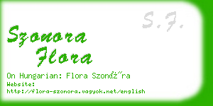 szonora flora business card